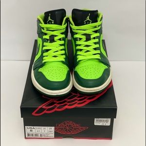 Jordan 1 Mid Electric Green